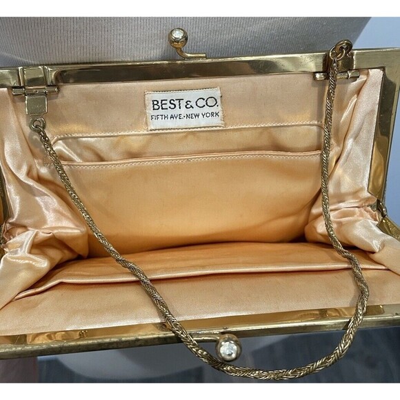 Vtg Best & Co 5th Ave New York‎ Gold Purse Clutch Satchel Clasp - Picture 6 of 7